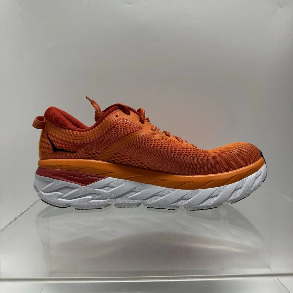 Hoka One One Bondi 7 Orange Running Shoes 1110518-POFS Men's Size 9.5
